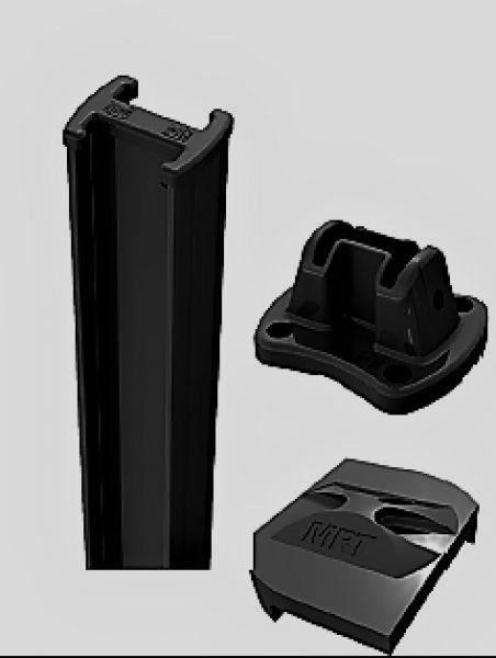 H-palen voor 3D panelen - zwart